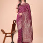 Shree Shyam Fashion Lichi Silk Purple Saree