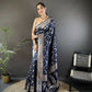 Joban Fashion Blue Meenakari Banarasi Silk Sarees | Swadesiicart