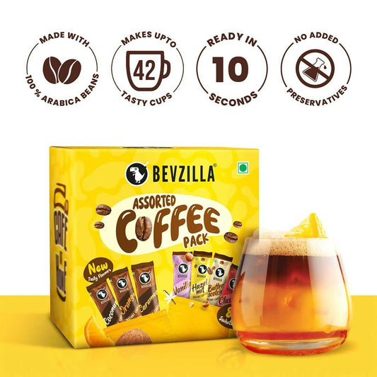 Bevzilla 84 Sachets Assorted Coffee Powder Box | Swadesiicart