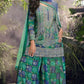 Anaita Blue Chinon Stitched Suit with Embroidery & Sequence Work