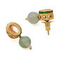 Ruby Raang Green Aventurine Kundan Studs | Swadesiicart