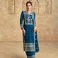 Anaita Teal Premium Chinon Embroidered Dhaga Sequence Work Ready Made Suit