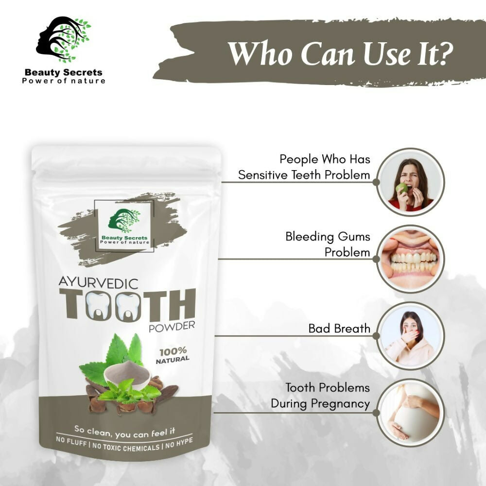 Beauty Secrets Ayurvedic Tooth Powder - Swadesiicart