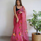 Vamsee Pink Organza Saree - Swadesiicart
