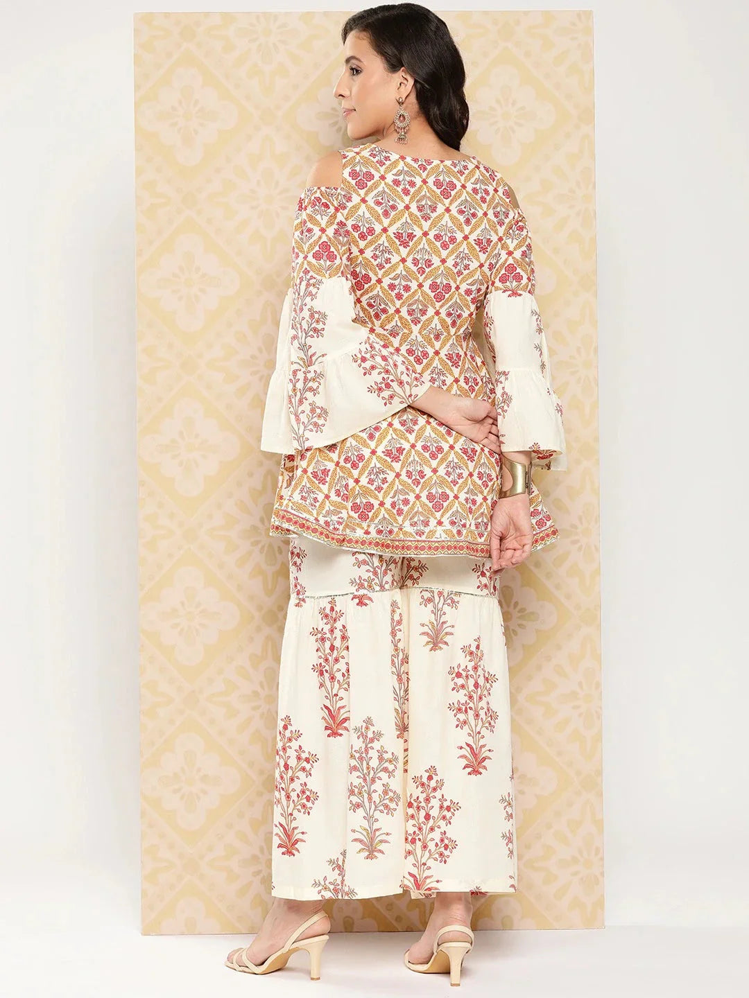 Yufta Women Printed Pure Cotton Ethnic Co-Ords - Swadesiicart