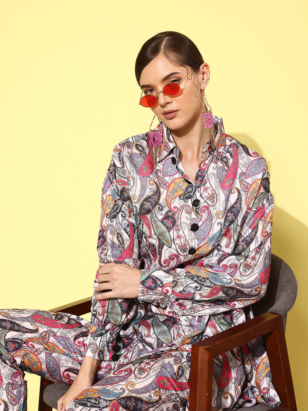 Yufta Women Printed Shirt with Trousers - Swadesiicart