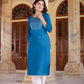 Yufta Women Yoke Design Chikankari Kurta | Swadesiicart
