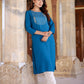 Yufta Women Yoke Design Chikankari Kurta | Swadesiicart