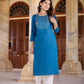 Yufta Women Yoke Design Chikankari Kurta | Swadesiicart