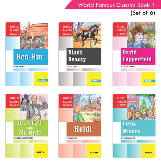 World Famous Classics Book 1 (Set of 6)| Ages 8-15 Year - Swadesiicart