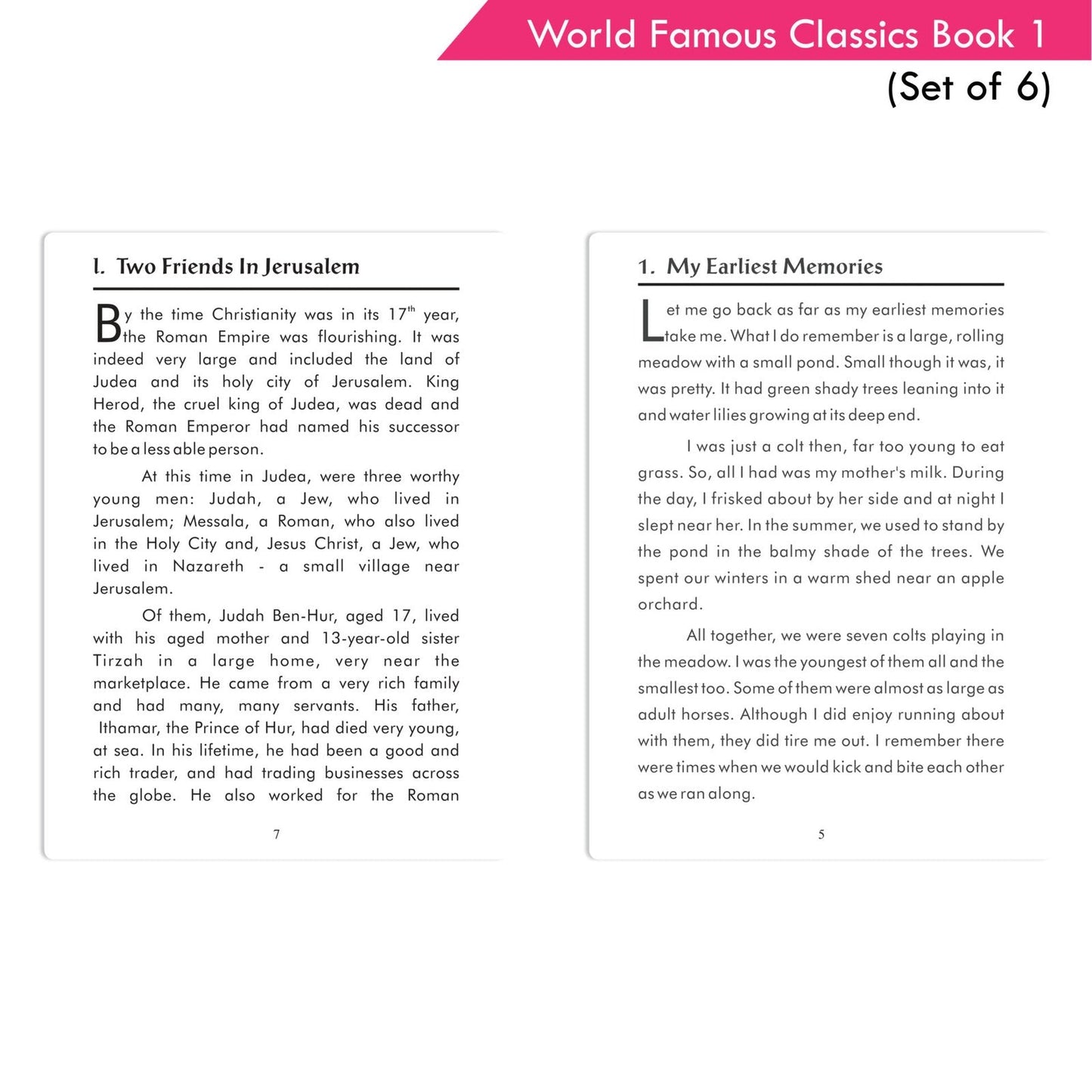 World Famous Classics Book 1 (Set of 6)| Ages 8-15 Year - Swadesiicart