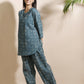 Breathables Abstract Green Cotton Kurta & Pant Co-Ord Set