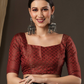 Saree Mall Maroon Woven Design Zari Silk Blend Banarasi Sarees | Swadesiicart