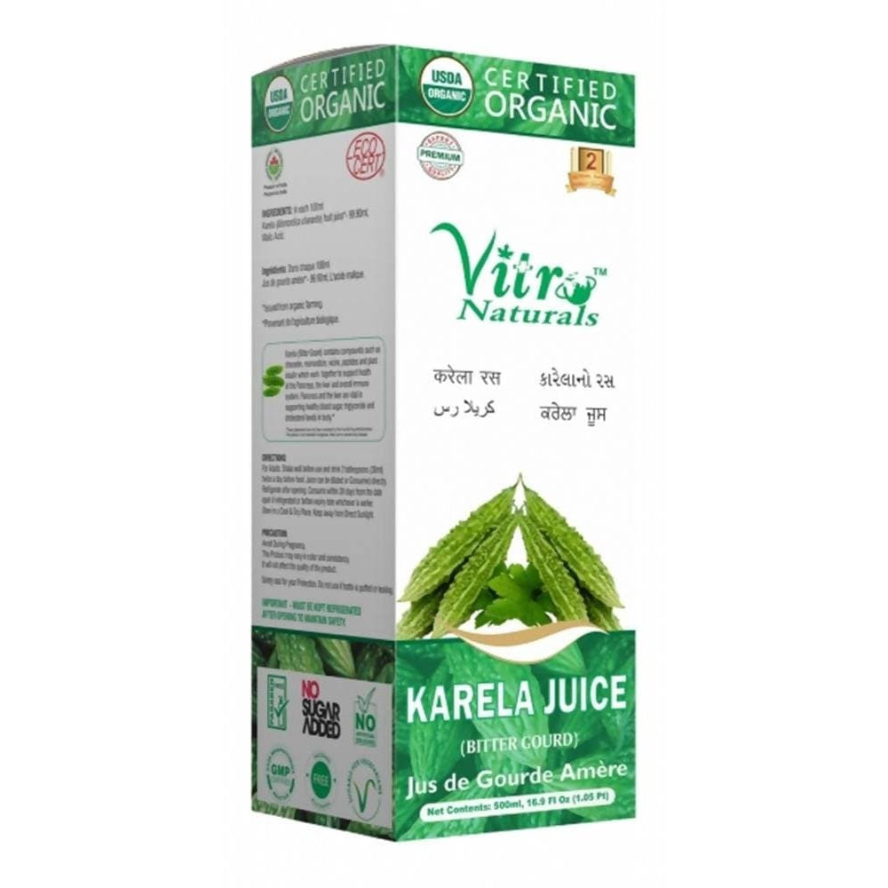 Vitro Naturals Certified Organic Karela Juice | Swadesiicart