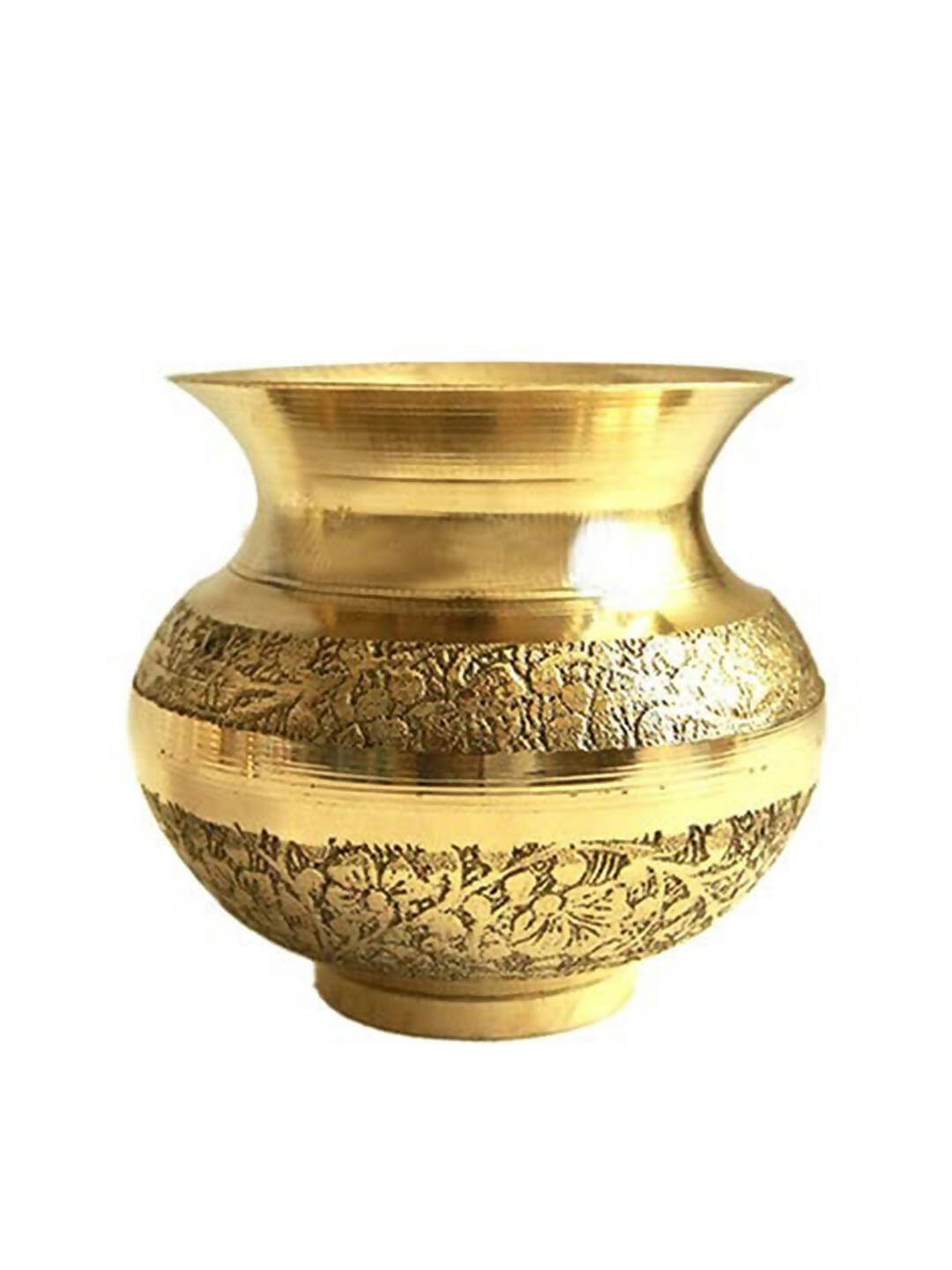 PujaNPujari Gold-Toned Brass Pooja Kalash Lota | Swadesiicart