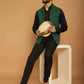 Even Apparels Pure Wool Nehru Jacket - Green | Swadesiicart