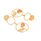 VOJ One Gram Gold-Polished Round Shaped Drop Earrings - Swadesiicart