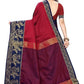 Vamika Banarasi Jacquard Weaving Red Saree (DHONI RED) | Swadesiicart