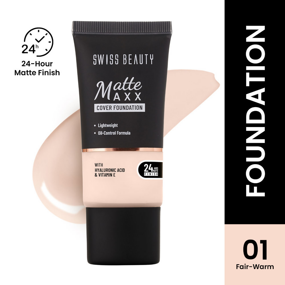 Swiss Beauty Matte Maxx Cover Foundation - 1 Fair Warm | Swadesiicart
