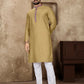 Anaita Chiku Linen Silk Straight Kurta