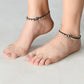 Mominos Fashion Kamal Johar Nazariya Silver/Black Anklets | Swadesiicart