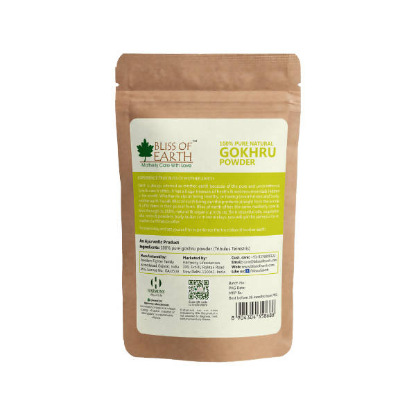 Bliss of Earth 100% Pure Natural Gokhru Powder - Swadesiicart