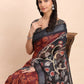 Shree Shyam Fashion Linen Cotton Maroon Saree