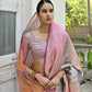 Vishnu Weaves Women's Baby-Pink Cotton Silk Saree with Blouse - Swadesiicart