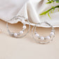VOJ Women Sliver-Plated Pearl Stainless Steel Hoop Earrings - Swadesiicart