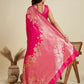Vishnu Weaves Women's Pink Banarasi Silk Zari Woven Saree with Blouse - Swadesiicart