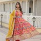 Jyoti Fashion Women's Pink Russian Silk Sequins Zari Embroideredy Anarkali Dress with Dupatta | Swadesiicart
