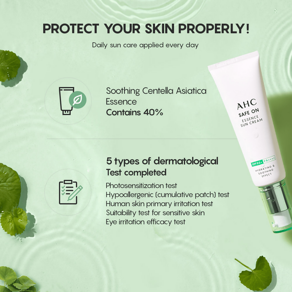 AHC Safe On Essence Sun Cream With SPF 50+ & PA++++ - Korean skincare | Swadesiicart