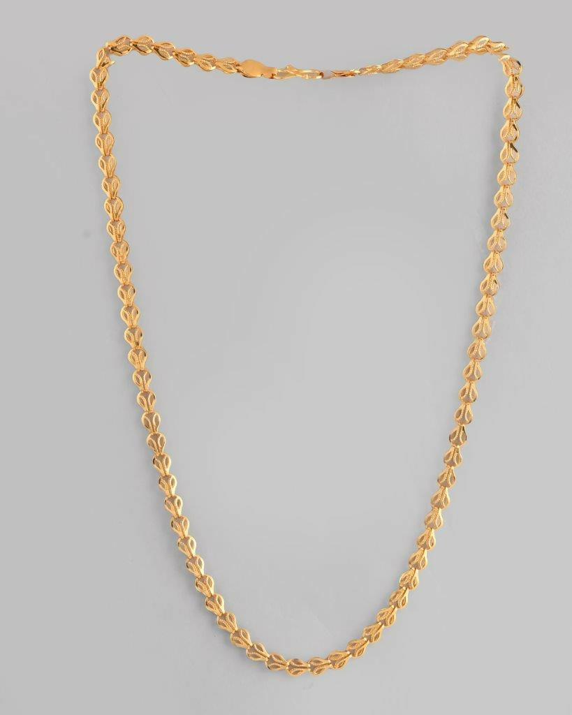VOJ Gold-Polished Designer Contemporay Chain For Men | Swadesiicart