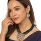NVR Women Gold-Polished Kundan Studded Jewellery Set - NR Retail-NVR