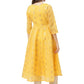 Ahalyaa Women Yellow Chanderi Jacquard Woven Dress | Swadesiicart