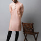 Even Apparels Pink Color Pure Cotton Men's Kurta With Band Collar (SLD1186) | Swadesiicart