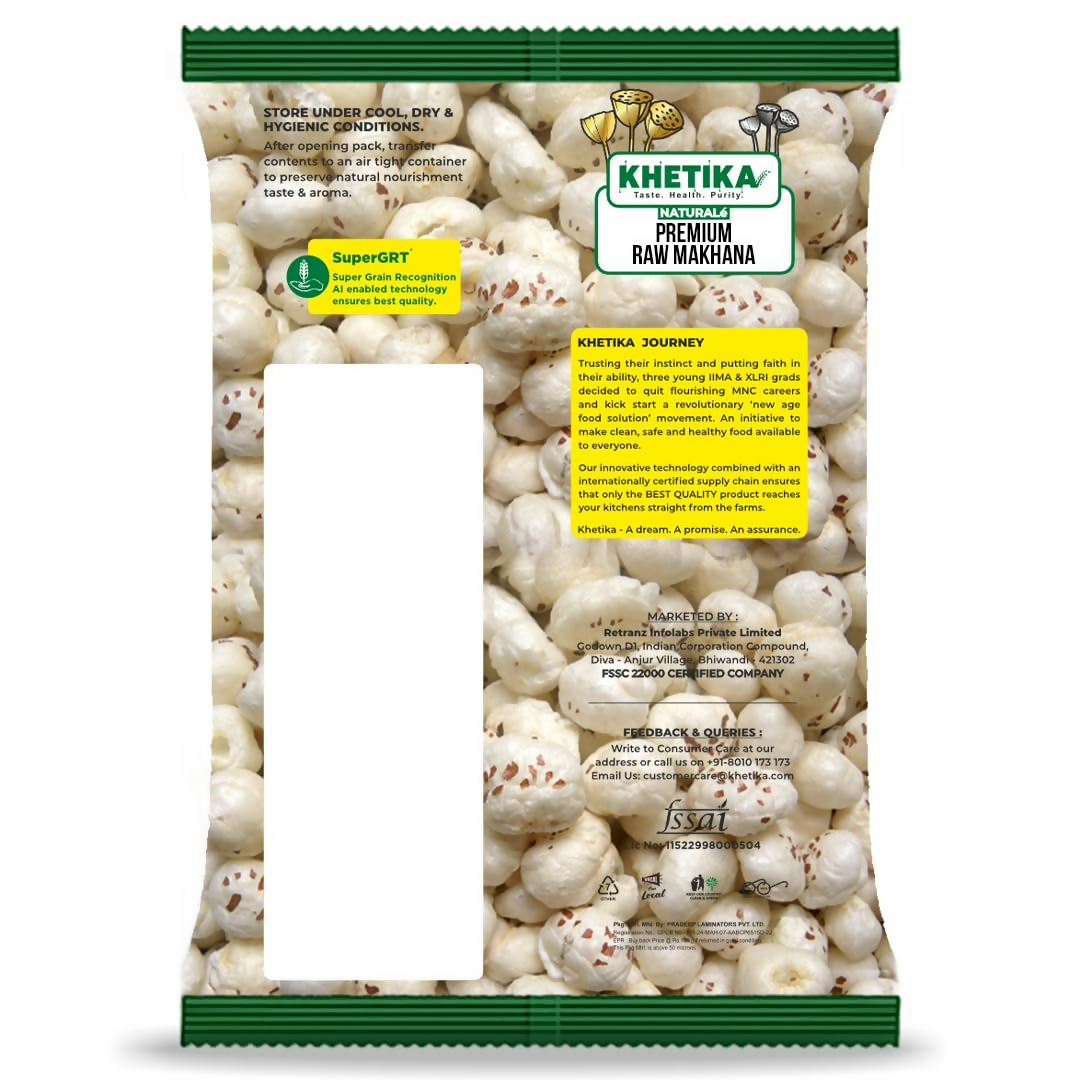 Khetika Premium Raw Phool Makhana - Swadesiicart