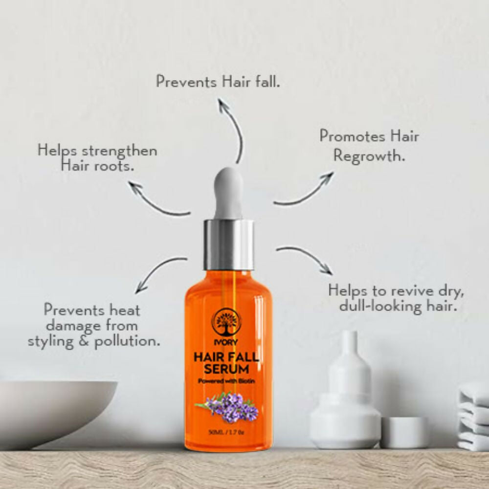Ivory Natural Hair Fall Serum For Hair Fall & Soothes Scalp, For Men & Women | Swadesiicart