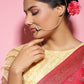 Gold-Polished White Kundan Studded Nose Pin With Beaded Extension - Ruby Raang | Swadesiicart