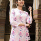 Women's Casual Fashionable Light Pink Muslin co-ord set - Rooh - Swadesiicart