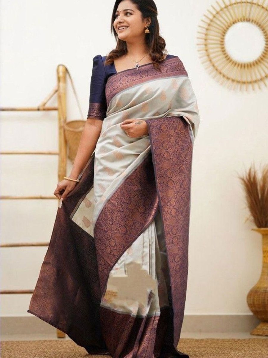 Anouk Woven Design Zari Banarasi Saree | Swadesiicart