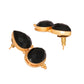 Nuyug 22K Gold Plated Black Embrace Earrings | Swadesiicart