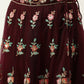 House of Panchhi Burgundy Net Sequinse Work Lehenga & Blouse, Dupatta | Swadesiicart
