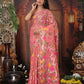 Shree Shyam Fashion Linen Cotton Pink Saree