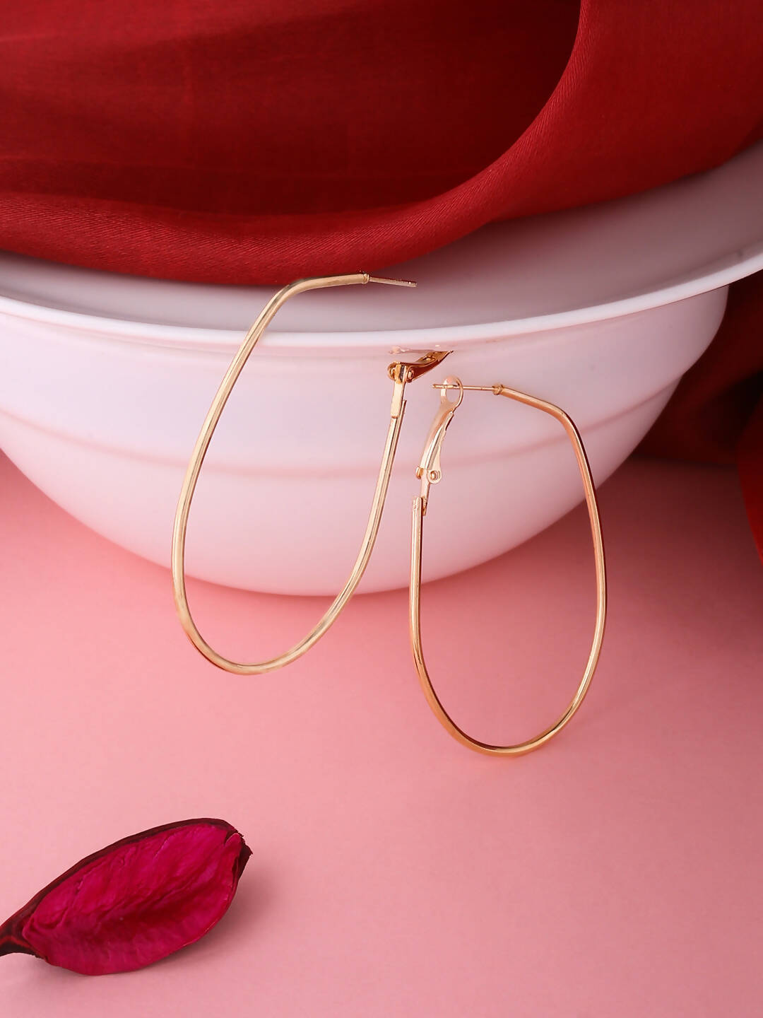 NVR Women Set of 2 Contemporary Hoop Earrings | Swadesiicart