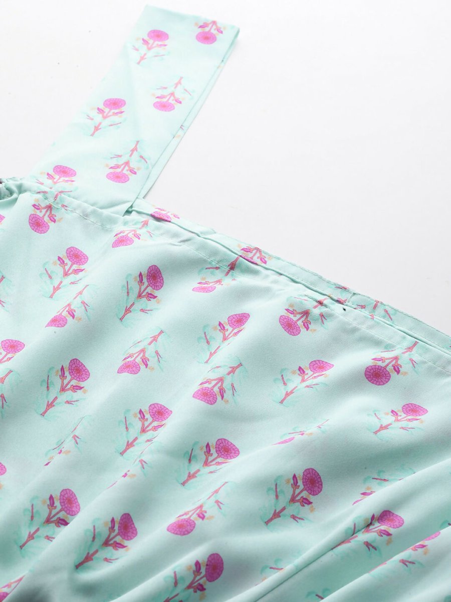 Ahalyaa Women's Traditional wear Co-ords - Blue - Swadesiicart