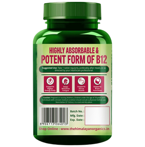 Himalayan Organics Methyl Cobalamin Vitamin B12 Tablets | Swadesiicart