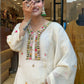 The52 Off White Women's Gorgeous Chinon Fabric Embroidered Work Straight Kurta Pant and Dupatta Set - Swadesiicart