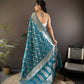 Joban Fashion Turquoise Meenakari Banarasi Silk Sarees | Swadesiicart