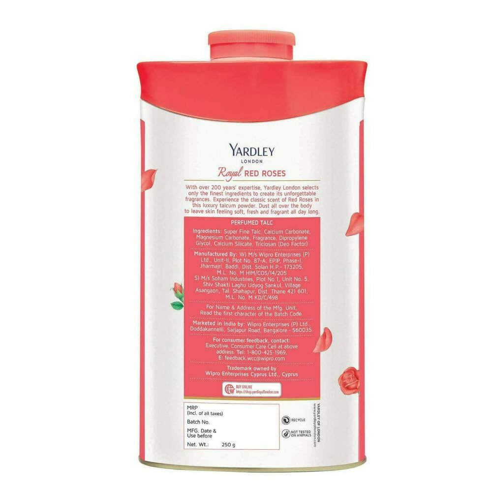 Yardley London Royal Red Rose Talc Powder For Women - Swadesiicart